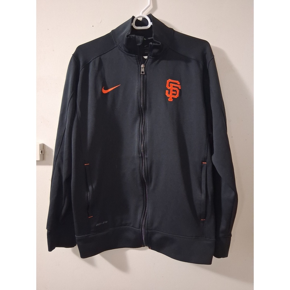 Nike San Francisco Giants MLB Dri-FIT Black Full Zip‎ Track Jacket Mens Large